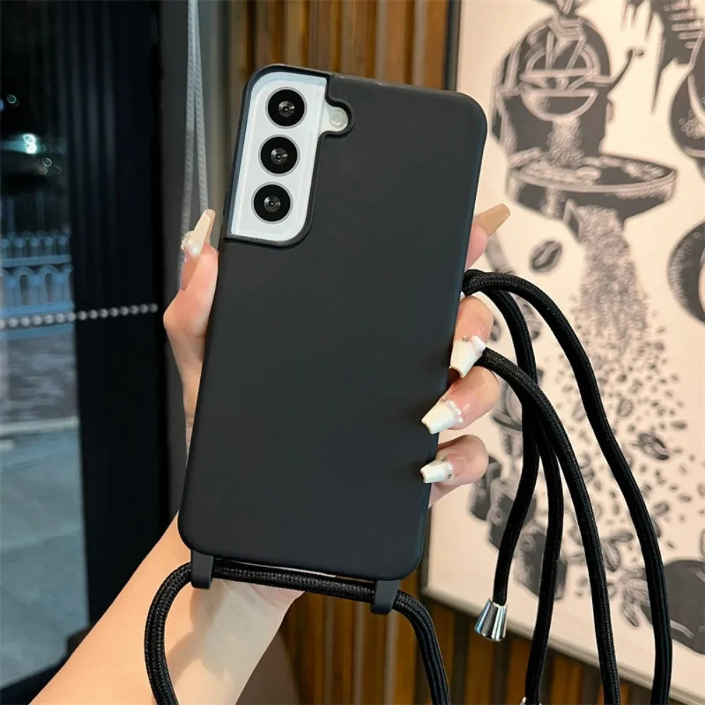 Crossbody Lanyard Soft Case for Samsung Galaxy S26 S25 S24 Ultra S23 FE