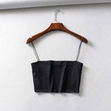 Women’s Sexy Cotton Crop Top Elastic Slim Fit Camisole Sleeveless Summer Top