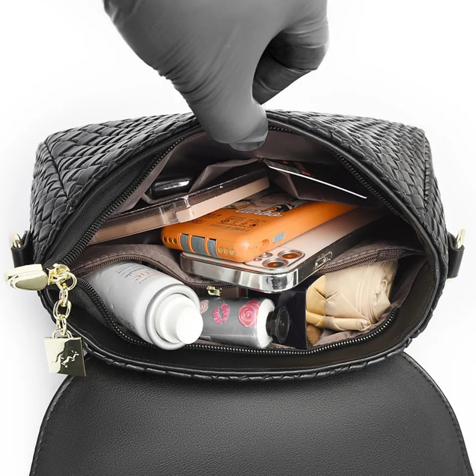 Die gewebte Wölbung Silhouette Luxus-Stricklederhandtasche