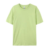 Damen Essential Solid T-Shirt: Relaxed Fit Premium-Baumwoll-Kurzarm-Oberteil
