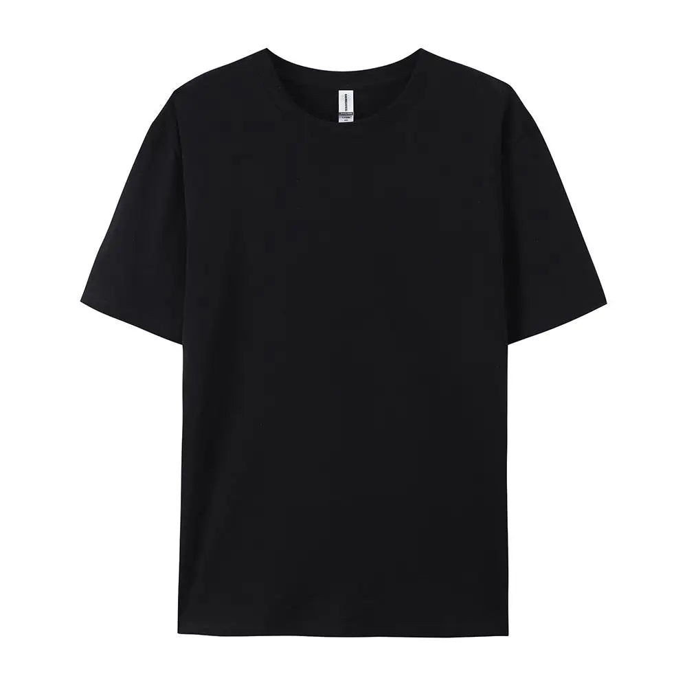 Damen Essential Solid T-Shirt: Relaxed Fit Premium-Baumwoll-Kurzarm-Oberteil