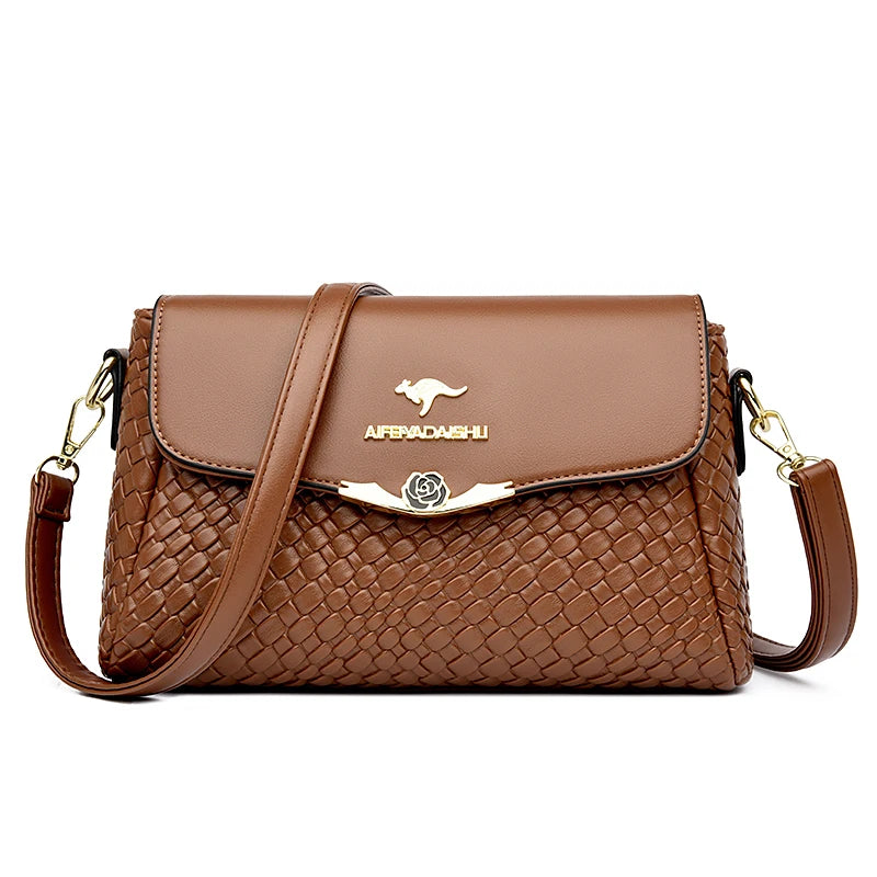 Die gewebte Wölbung Silhouette Luxus-Stricklederhandtasche