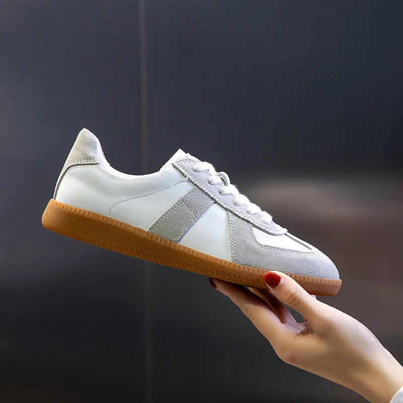 Damen Sportschuhe aus echtem Leder – Retro German Army Trainer