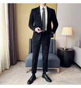 Herren Cordanzug im italienischen Stil (Sakko + Hose) – Hochwertiges zweiteiliges Slim-Fit-Set