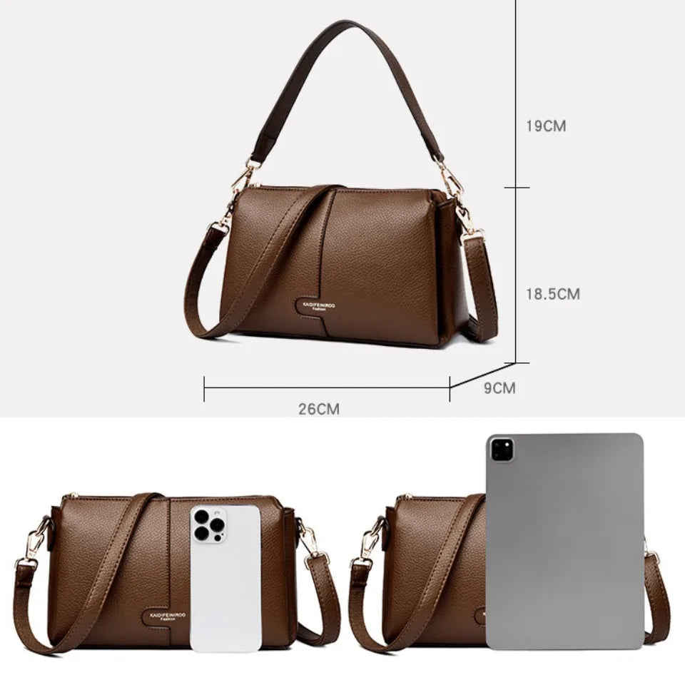 The Azure-Summer Silhouette Luxury Top Quality Soft Leather Handbag