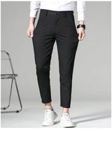 Men’s High-Quality Plaid & Stripe Trousers – Business Formal Suit Pants, Ankle & Full Length Straight Slacks
