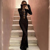 Women’s Hollow Sheer Maxi Dress – Sexy Backless Lace-Up Resort Dress
