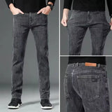 Men’s Regular Fit Classic Straight Leg Denim Stretch Jeans
