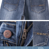 Herren Business Loose Straight Jeans | Fashion Stretch Denim Marken Hosen