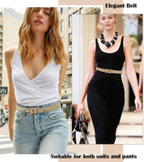 Women's Thin Leather Decorative Belt – New Style Waistband for Dresses & Suits