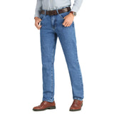 Men's Business Slim Fit Stretch Jeans | Classic Straight Leg Cotton Denim Pants