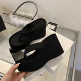 Designer Summer Chunky Slippers – Fashion Platform Wedge Sandals