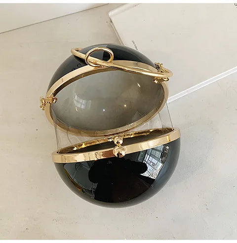 Neue Fashion Ball-Shape Umhängetasche | Luxus-Acrylketten-Schultertasche