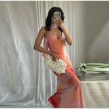 Elegantes Damen-Neckholder-Kleid mit Band – Figurformendes, ärmelloses, schulterfreies Abendkleid