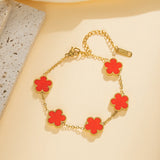 Glücks-Kleeblatt-Armband für Damen – Wasserdichte Edelstahlkette