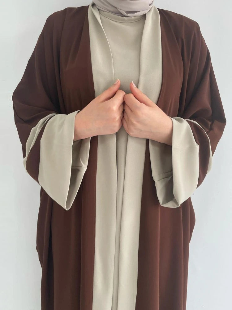 Muslim Women’s 2-Piece Caftan and Inner Dress Set