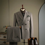 High-Quality 3-Piece Men’s Suit – Slim Fit Double-Breasted Formal Business Set