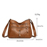 Matching-All Kunstleder-Messenger Bag | Premium PU-Umhängetasche für Damen