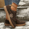 Damen rutschfeste Wintersportschuhe atmungsaktive Schnür-Low-Top-Sneaker