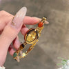 Vintage Damen-Armbanduhr aus Jade – Natürliches Jadeit-Armreif-Uhr