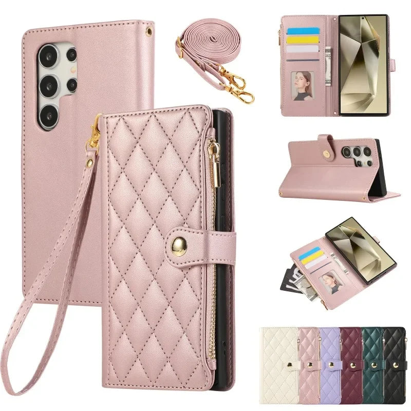 Crossbody Wallet Case for Samsung Galaxy S26 S25 S24 S23 Ultra S22 S21