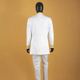African Slim Fit Men Double Breasted Embroidery Blazer & Matching Pants Set