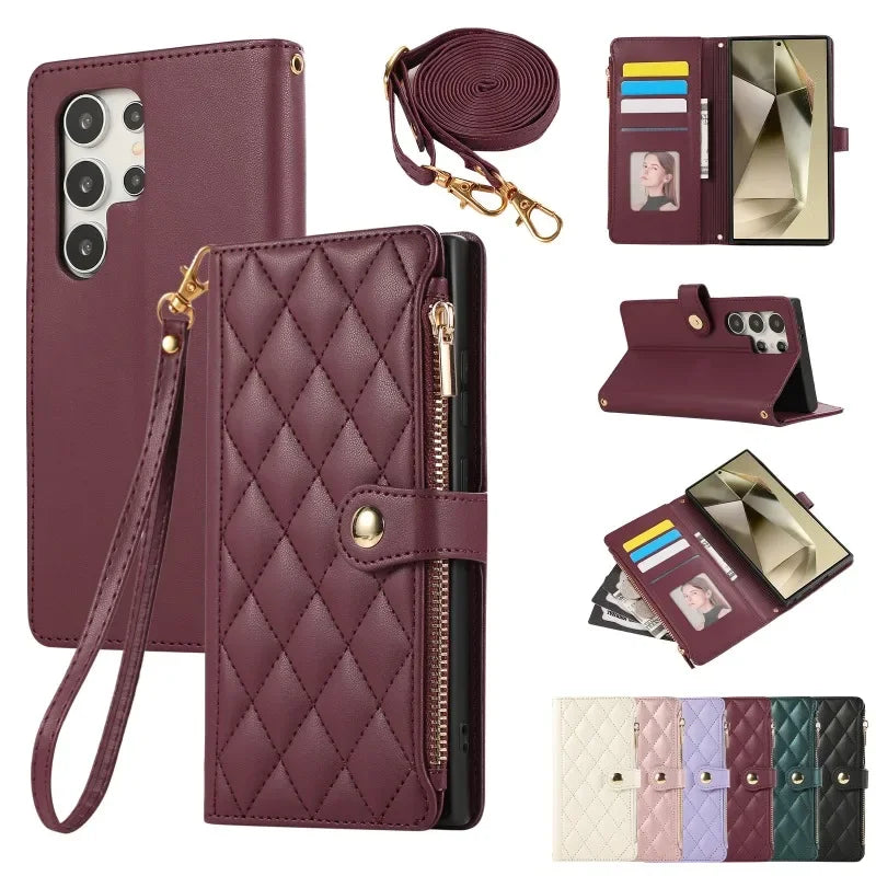 Crossbody Wallet Case for Samsung Galaxy S26 S25 S24 S23 Ultra S22 S21