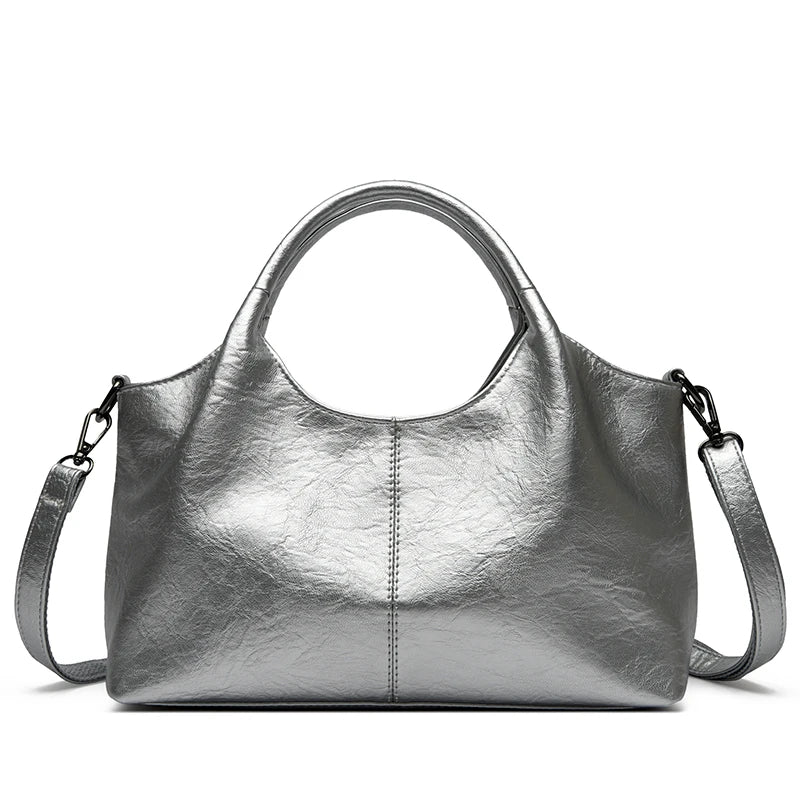 Premium-Handtasche aus weichem PU-Leder | Umhängetasche für Damen mittleren Alters