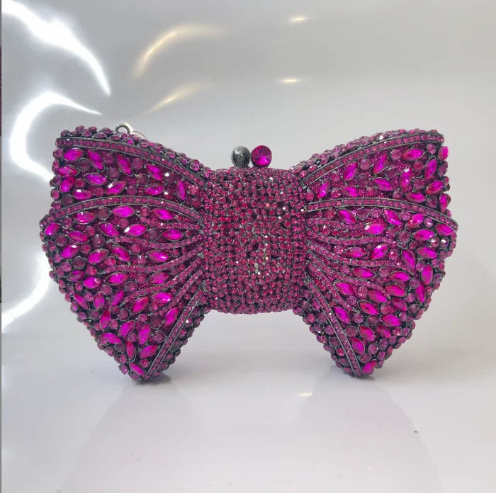 The Siren-Glow Bow Clutch Luxury Diamond-Inlaid Evening Bag