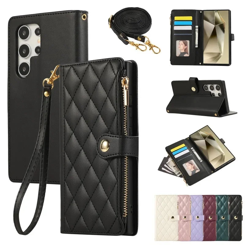 Crossbody Wallet Case for Samsung Galaxy S26 S25 S24 S23 Ultra S22 S21
