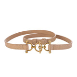 Luxury Women’s Skinny Leather Belt – Classic Solid Color Thin Waist Belt for Dresses