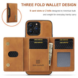 2-in-1 Detachable Magnetic Wallet Case for iPhone 17 16 15 14 Pro Max