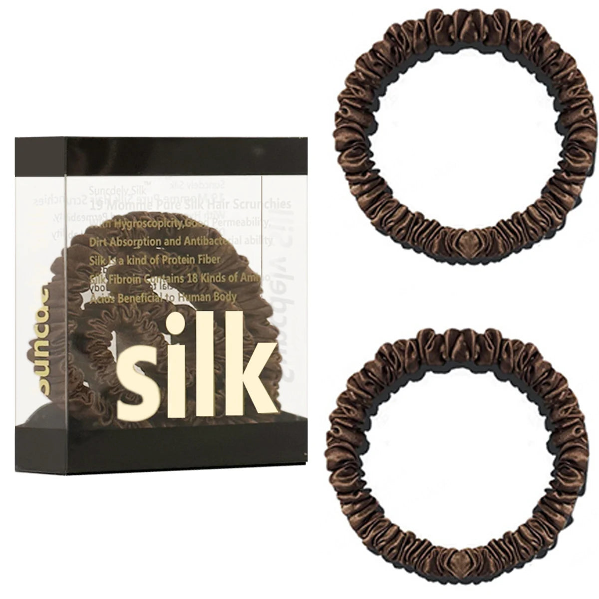 Das „Seidenfaden“-Slim-Set: Premium Skinny Scrunchies aus 100 % Maulbeerseide