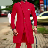 African Style Men's 2-Piece Slim Fit Suit | Single Breasted Blazer and Pants Set