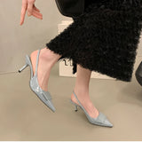 Women’s High Heel Sandals – Fashion Pointed Toe Slingback Shoes
