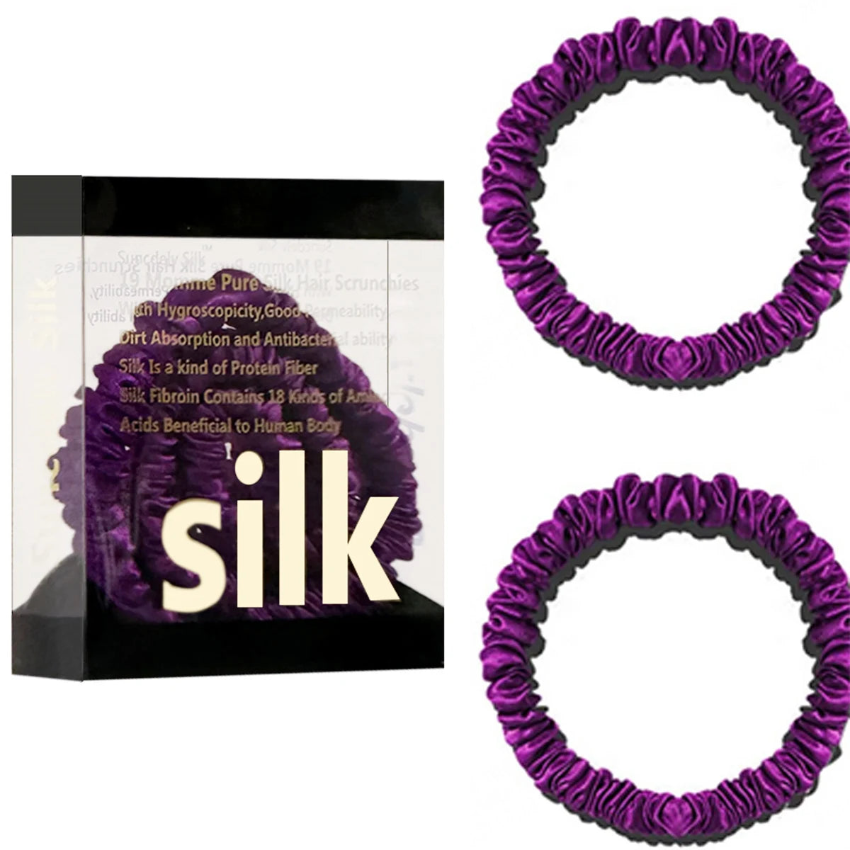 Das „Seidenfaden“-Slim-Set: Premium Skinny Scrunchies aus 100 % Maulbeerseide