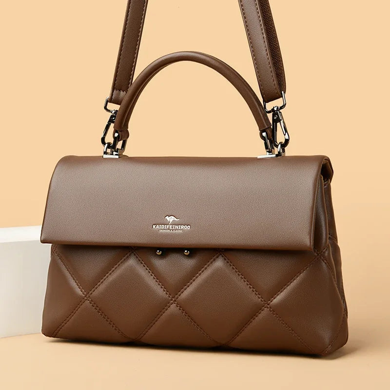 The Seoul-Chic Silhouette Luxury Soft Leather Handbag