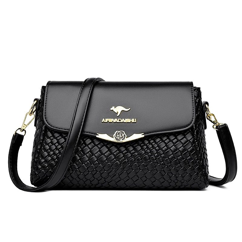 Die gewebte Wölbung Silhouette Luxus-Stricklederhandtasche