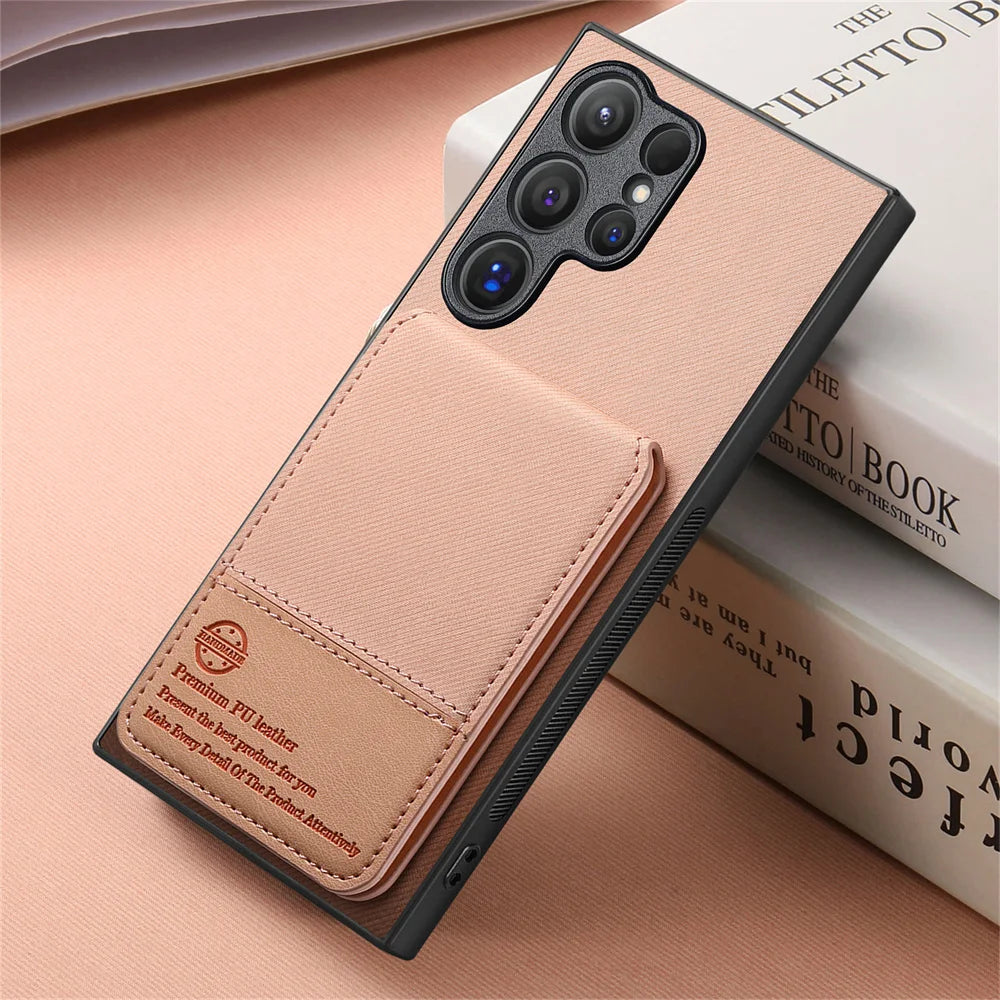 RFID-blockierende Brieftaschen-Hülle für Samsung Galaxy S26 S25 S24 S23 Ultra S22 und A-Serie