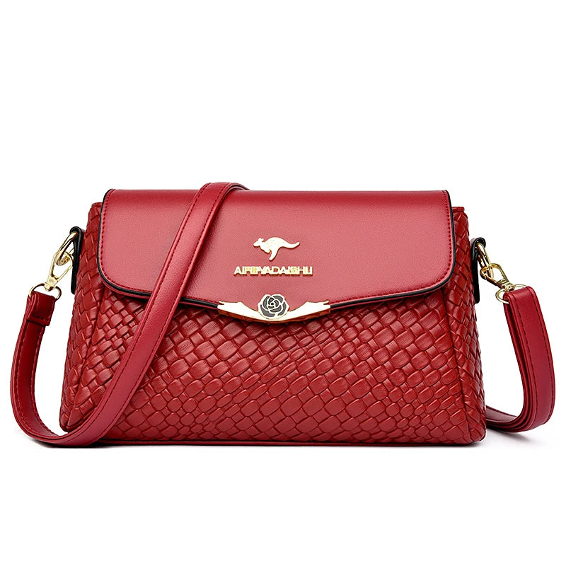 Die gewebte Wölbung Silhouette Luxus-Stricklederhandtasche