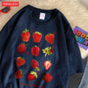 Frisches Erdbeer-Baumwoll-T-Shirt – Süßes Damen-T-Shirt mit Fruchtmotiv