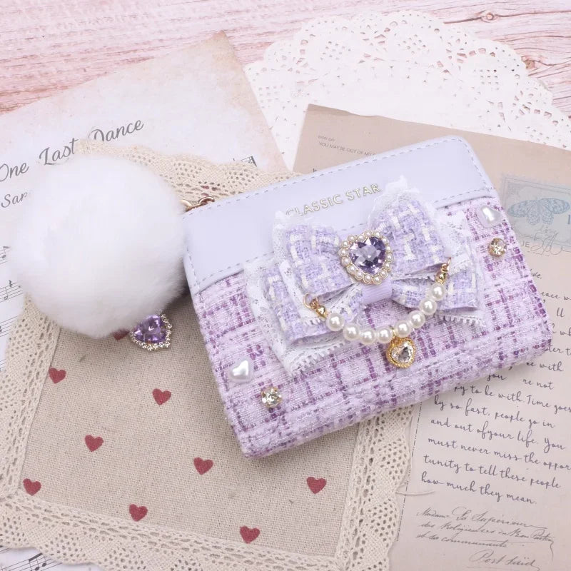 Das Petite-Bow Silhouette Lolita Kurzportemonnaie
