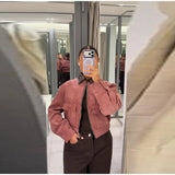 Freizeit-Jacke für Damen | Urbaner Kurzmantel mit Revers im Loose Fit