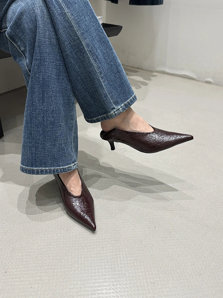 Women's Classic Pointed Toe Thin Heel Pumps