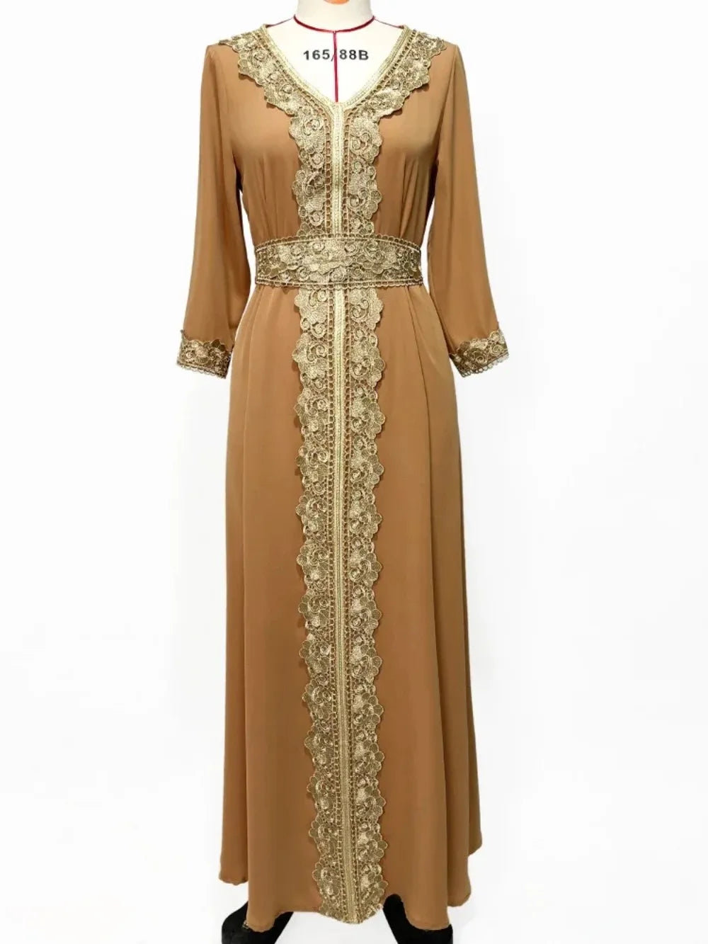 Das Spitzenkleid „Lumiere“ – Signature Dubai Arab Abaya – Bestickter Kaftan aus Spitze (Boutique)