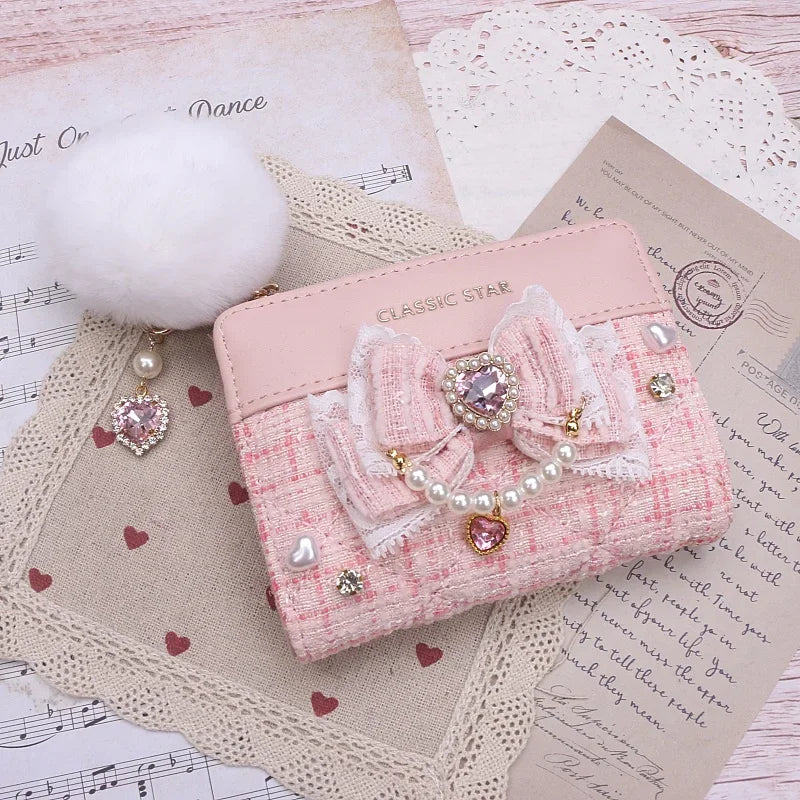 Das Petite-Bow Silhouette Lolita Kurzportemonnaie