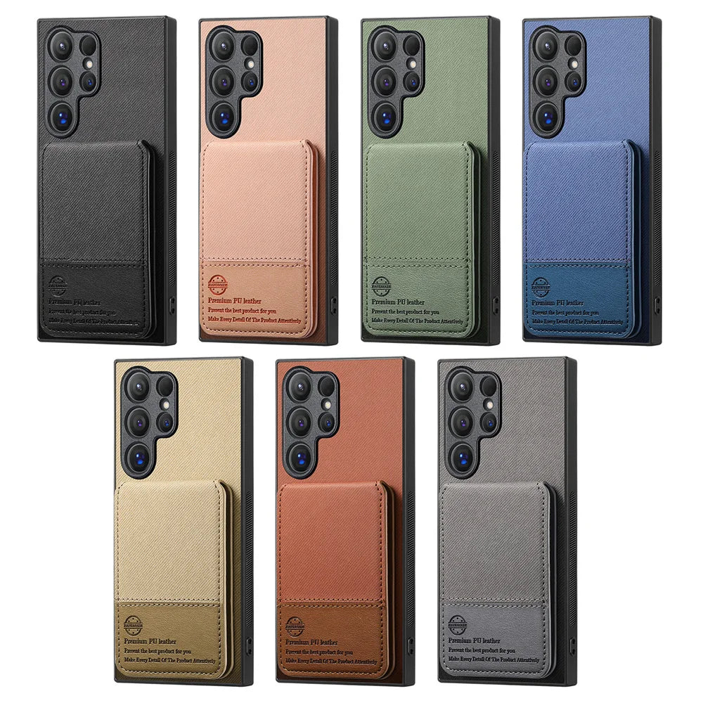 RFID-blockierende Brieftaschen-Hülle für Samsung Galaxy S26 S25 S24 S23 Ultra S22 und A-Serie