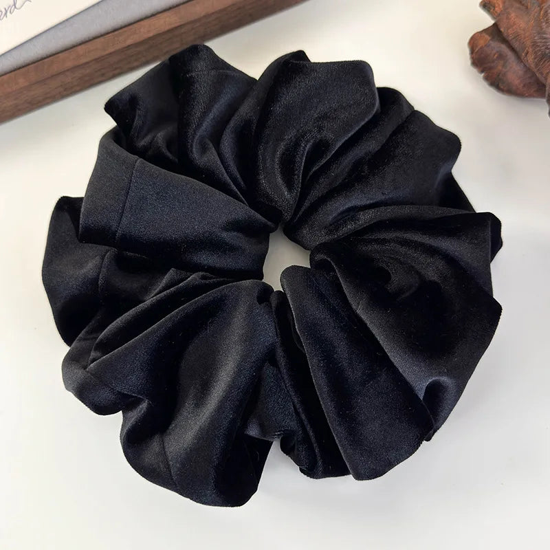 Retro Simple Velvet Large Hair Scrunchies for Women