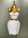 High-Quality Women's Sexy Bandage Set – Fashion Crop Top & Pencil Skirt 2 Piece