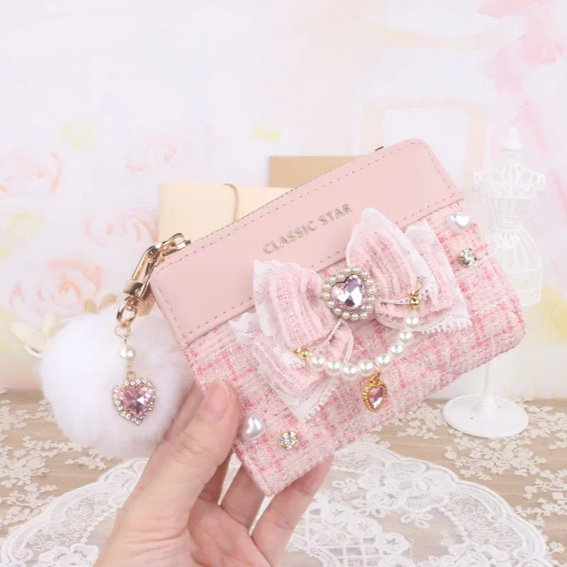 Das Petite-Bow Silhouette Lolita Kurzportemonnaie